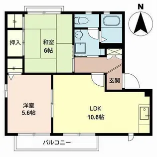 バリュージュ長曽根【2階】の間取り