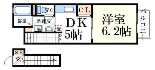 メゾン・みお【2階】の間取り
