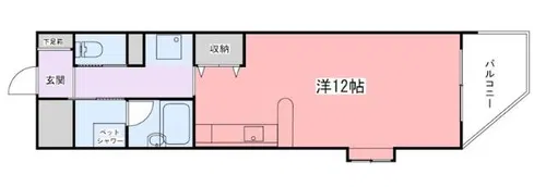 高岡中村コーポパートⅡ【7階】の間取り