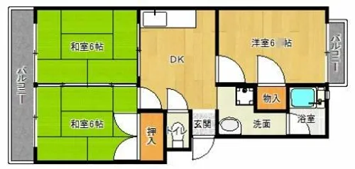 グリーンヴィラ辰伊【306号室】の間取り