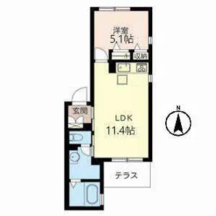 BLISS COURT【0101号室】の間取り