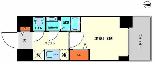 プレサンス堺筋本町ディスティニー【10階】の間取り