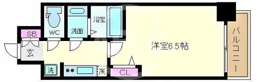 プレサンス難波マジョリティ【7階】の間取り