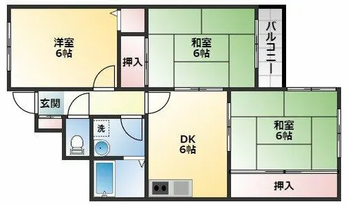 ウエストリバーハイツ【2階】の間取り