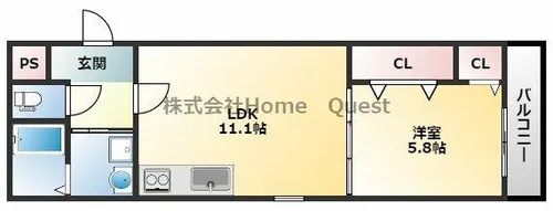 大阪府大阪市平野区加美正覚寺1丁目【アパート】の間取り