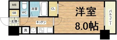 プレサンス本町リアルシティ【3階】の間取り