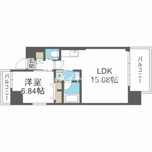 プレジオ江坂ROUGE【11階】の間取り