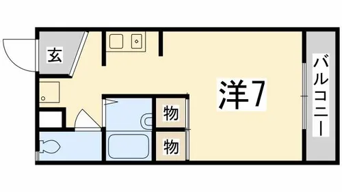 リバーハイツ【406号室】の間取り
