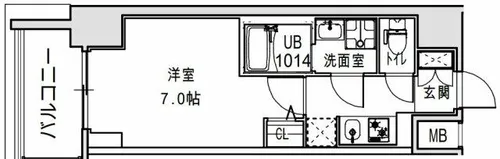 S-RESIDENCE福島Alovita【7階】の間取り