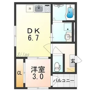 ハーモニーテラス西今川【3階】の間取り