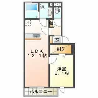 YKメゾン舞子台【1階】の間取り