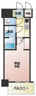 S-RESIDENCE江坂Alegria【10階】の間取り