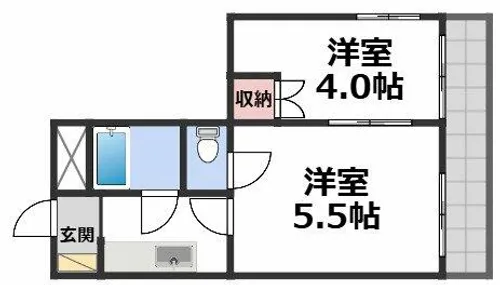 TAIHOメゾン大今里【3階】の間取り