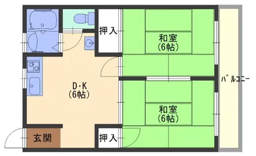 辻本マンション【1階】の間取り
