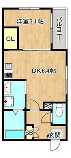 大阪府大阪市生野区中川東2丁目【アパート】の間取り