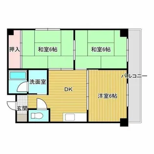 フラワー星見ハイツ【2階】の間取り