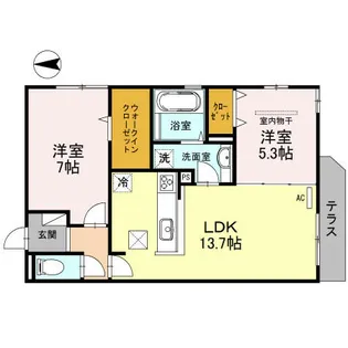 メゾンウエスト【3階】の間取り