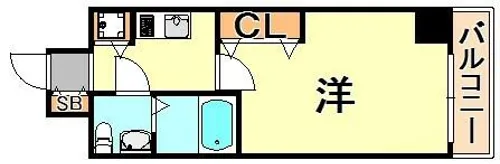 S-RESIDENCE神戸磯上通【12階】の間取り