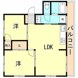 グリーンヒル山本通【2階】の間取り