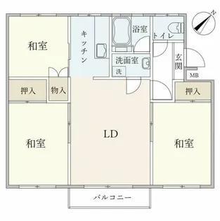 ラウレア緑【10号室】の間取り