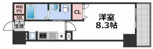 エルプレイス京橋【7階】の間取り