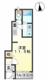 エッセンティア谷上【107号室】の間取り