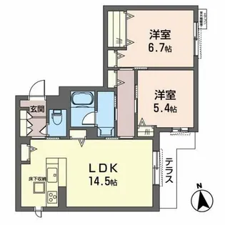 シャーメゾンF&d【3階】の間取り