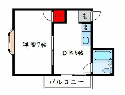 スクエアメゾン志紀【2階】の間取り