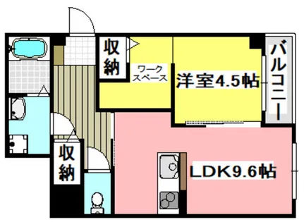 ブランキューブ南摂津【1階】の間取り