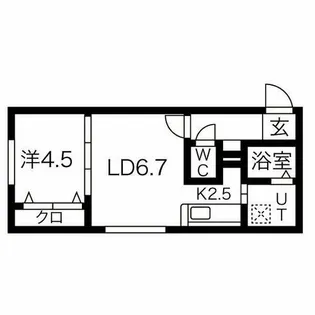 セカンドアベニューA【305号室】の間取り
