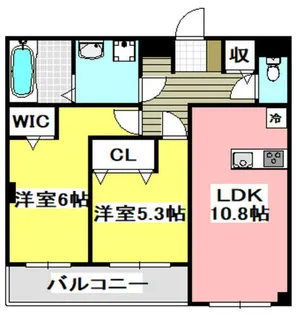 ブランキューブ南摂津【3階】の間取り