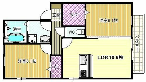 ソレイユ ドゥ【2階】の間取り