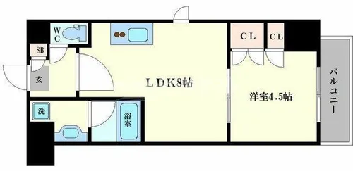エスティメゾン南堀江【5階】の間取り
