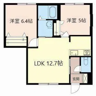 アルティ逢坂【A101号室】の間取り