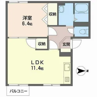 ファミール竹上【0201号室】の間取り