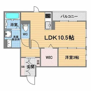 MINT甲子園五番町【203号室】の間取り