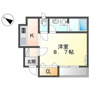 パシフィックパレス向山【1階】の間取り