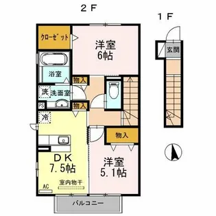 花吹雪【2階】の間取り