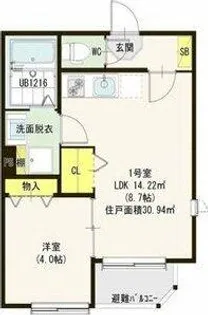 Citywalk金山【1階】の間取り