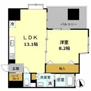 カスタリア伏見【4階】の間取り