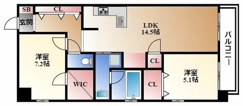 C&S橦木【2階】の間取り