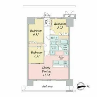 ラフィシア上前津【9階】の間取り