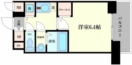 クリスタルグランツみなとシティ【6階】の間取り