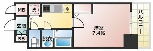 S-RESIDENCE江坂Eminence【8階】の間取り
