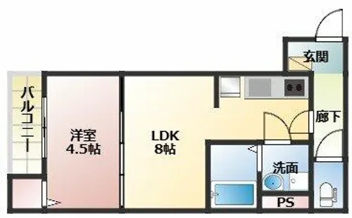 PRIME CUBE【1階】の間取り