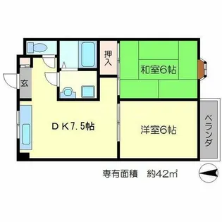 メゾン半四郎【2階】の間取り