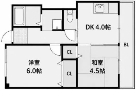 苅田ワイエスマンション【506号室】の間取り
