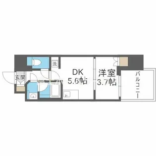 ルフォンプログレ堺筋本町タワーレジデンス【16階】の間取り