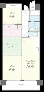 グレイスコート上本町【9階】の間取り