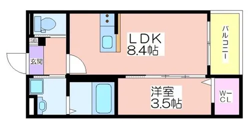 グランディオーソ御崎【1階】の間取り